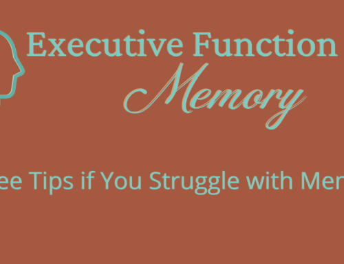Executive Function #5: Memory – Three Tips if You Struggle with Memory